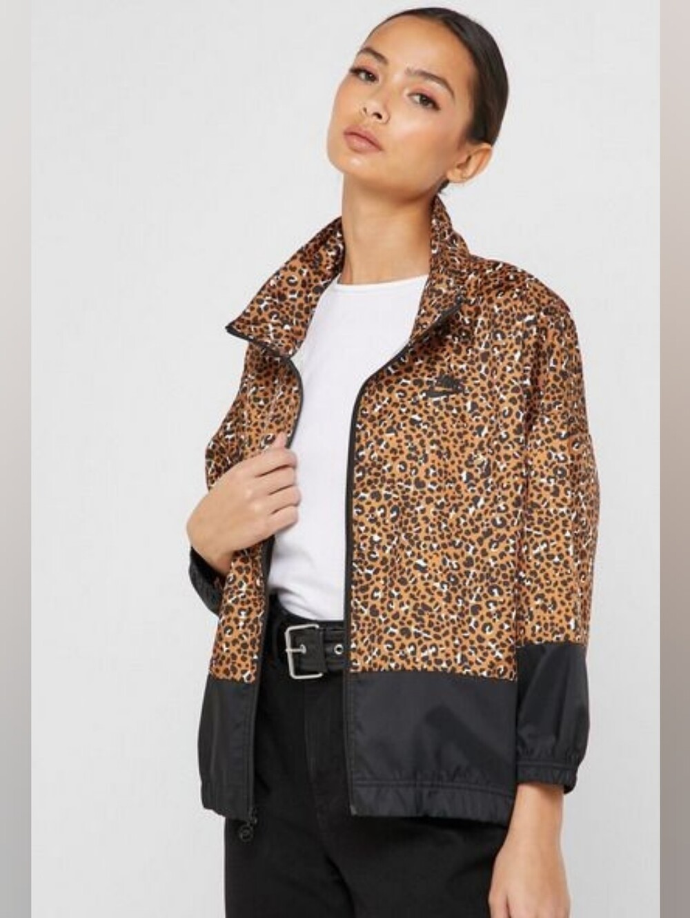 Nike Leopard Print Windbreaker Jacket